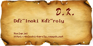 Dálnoki Károly névjegykártya