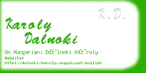 karoly dalnoki business card
